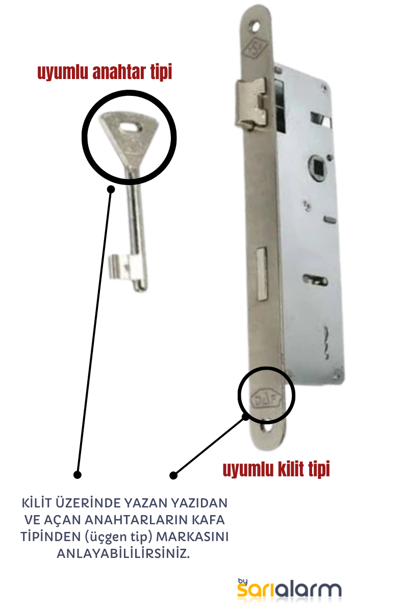 Daf Oda Kilitleri İçin Anahtar - Görsel 2