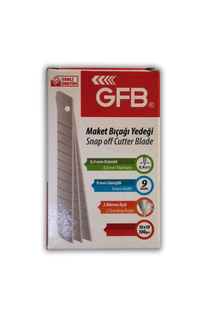 Gfb Dar Maket Bıçağı Yedeği 100'lü Paket 9mm - Görsel 2