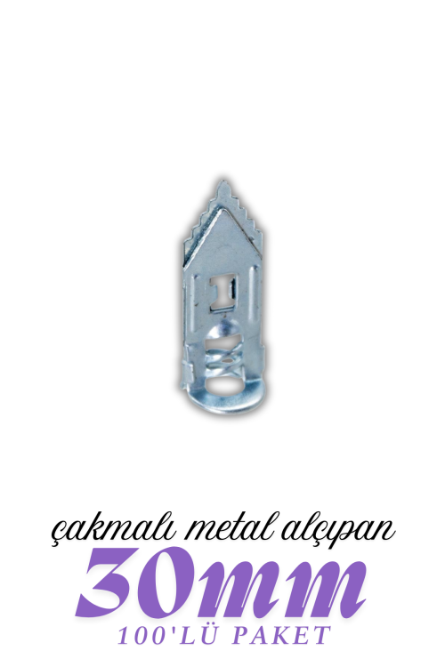 Çakmalı Metal Alçıpan Dübeli (yaprak) 30mm 100'lü paket