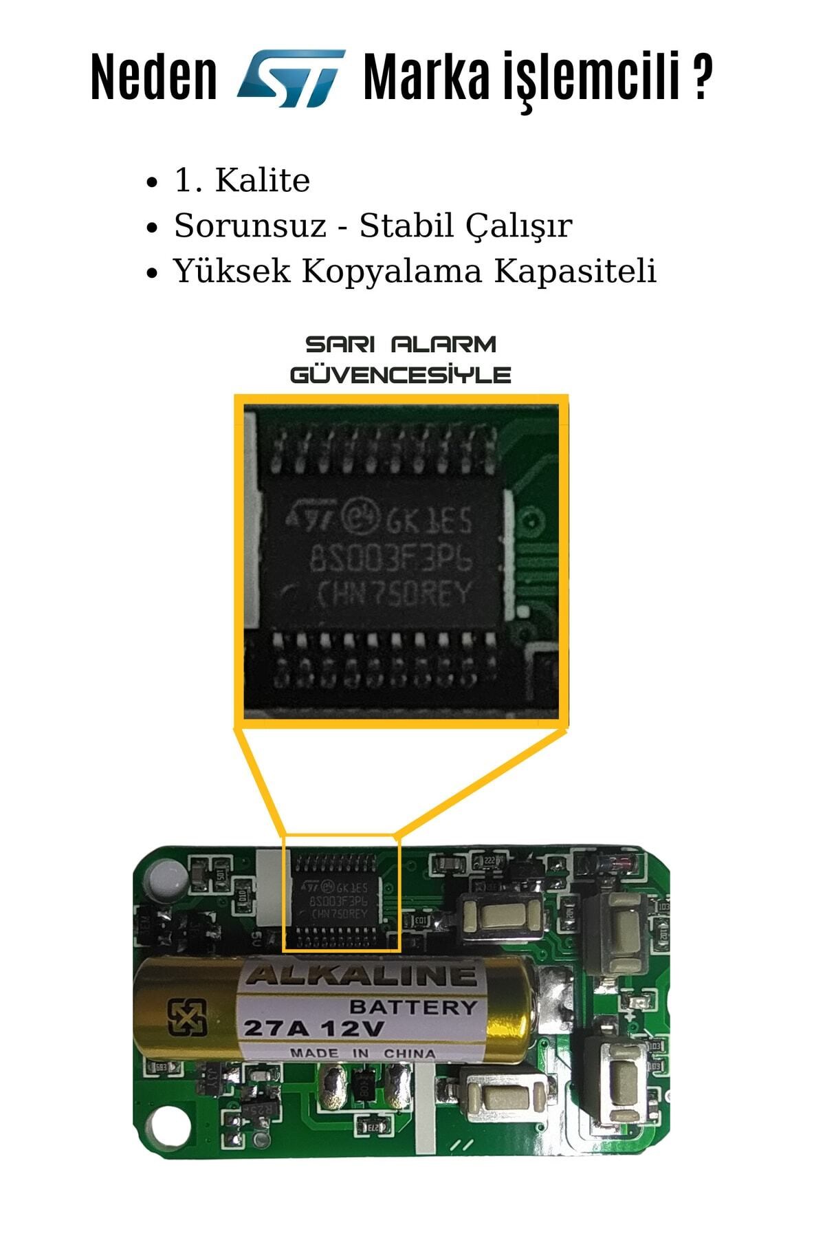 Wicom Uk-44 Universal Garaj Kepenk Bariyer Otopark Kumandası St Işlemcili 10 Adet - Görsel 5