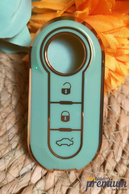 Premium Fiat Doblo Ducato Punto 500 Anahtar Kabı Kılıfı Yeşil