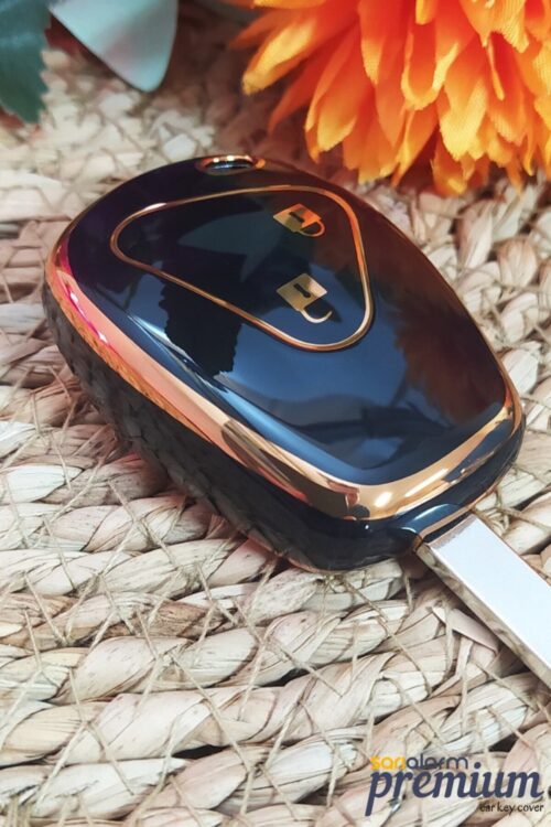 Premium Renault Clio 3 Dacia Duster 2 Buton Siyah Oto Anahtar Kumanda Kabı Kılıfı
