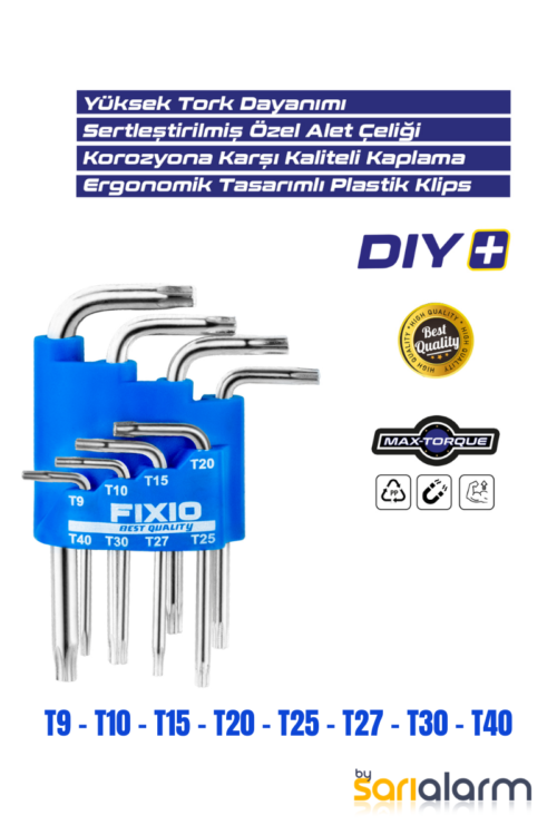 Alternative view of Fixio Kısa Torx Allen Anahtar Takımı 8 Parça