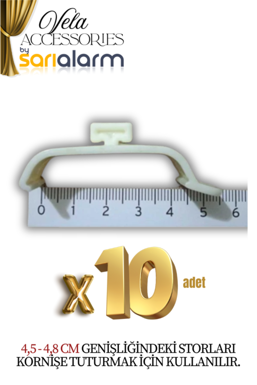 Alternative view of Vela Zebra Ve Stor Perde Montaj Aparatı Takmatik - Portray 10 adet ( Geniş Kasa- 4,5 cm)