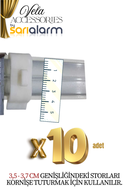 Alternative view of Vela Zebra Ve Stor Perde Montaj Aparatı Takmatik - Portray 10 adet ( Dar Kasa- 3,5 cm )