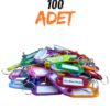 Plastik Kimlik Anahtarlık İsim Yazılabilen Karışık Renk 100 adet