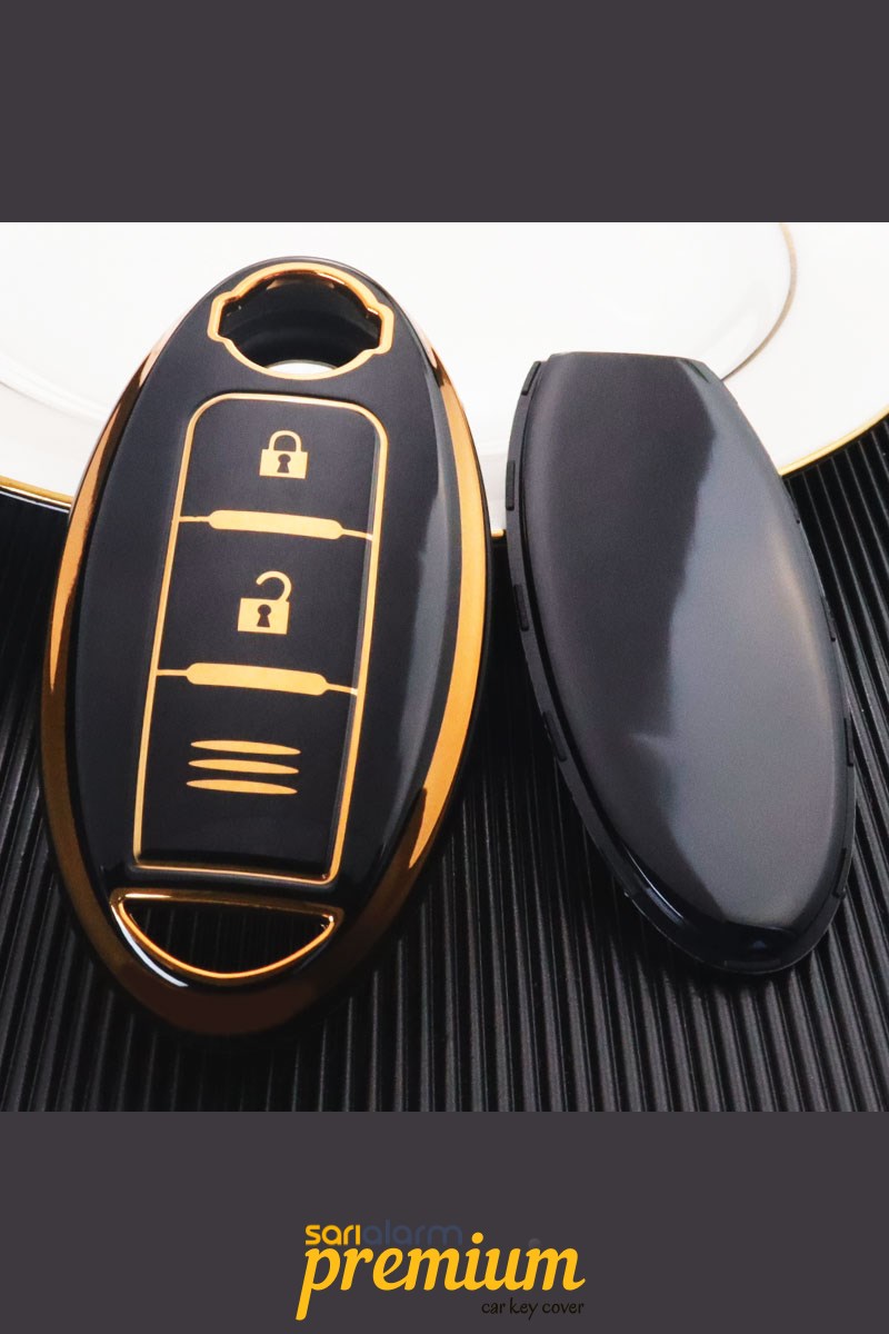Nissan Smart Siyah Oto Anahtar Kumanda Kabı Kılıfı