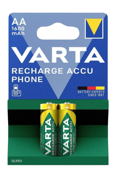 Alternative view of Varta AA 1600mAh 1.2V Ni-MH Şarj Edilebilir Telsiz Telefon Pili (2'li Paket)