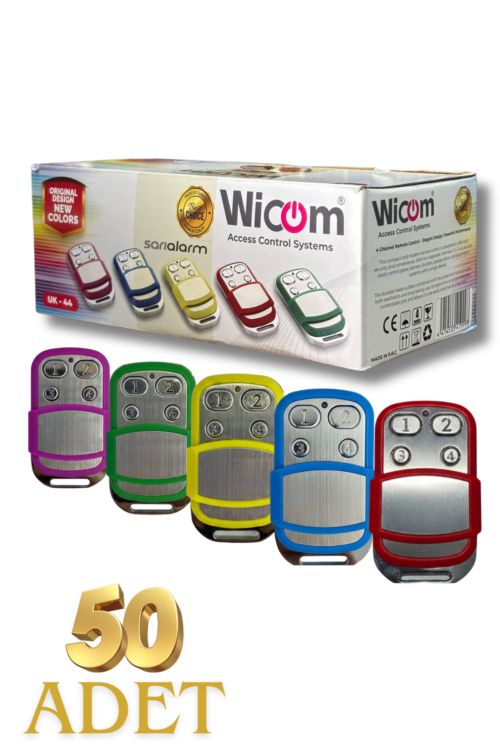 Wicom Uk-44 Akıllı Otopark Kumandası 50'li Paket ( Kırmızı-Mavi-Yeşil-Fuşya-Sarı 10'ar adet)