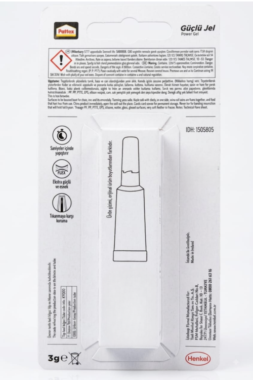 Alternative view of Pattex Ultra Jel Süper Japon Yapıştırıcı, 3 gr, Esnek ve Güçlü Yapışma, Çok Amaçlı