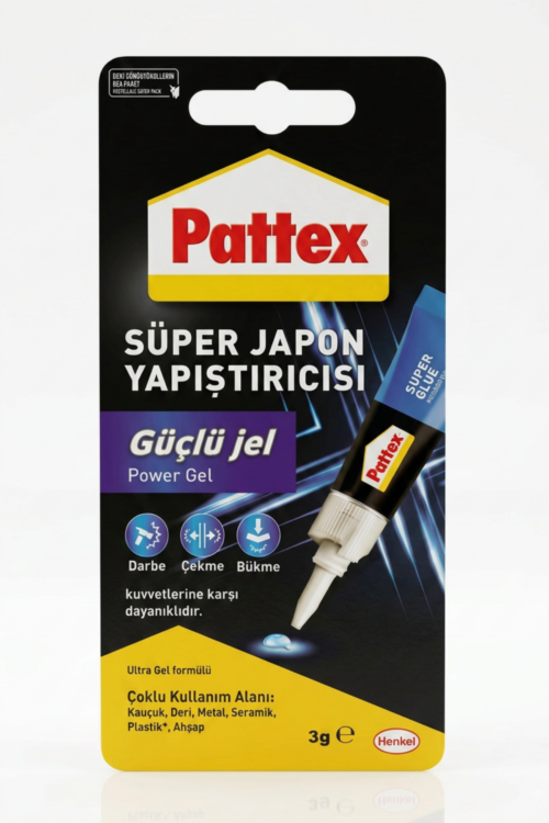 Pattex Ultra Jel Süper Japon Yapıştırıcı, 3 gr, Esnek ve Güçlü Yapışma, Çok Amaçlı