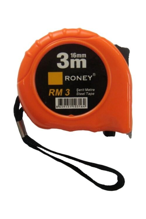 Roney RMT3 Şerit Metre 3 Metre x 16 mm - Dayanıklı Çelik Metre