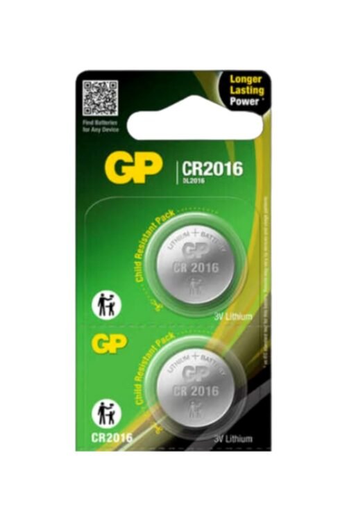 GP Batteries Cr2016 2016 Lityum Pil, 3 Volt, 2'li