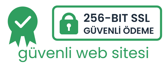 256-bit SSL güvenli ödeme